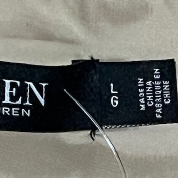 Lauren Ralph Lauren Women Crest-Patch Diamond Quilted Mock Neck Vest Beige L NWO - Picture 8 of 12